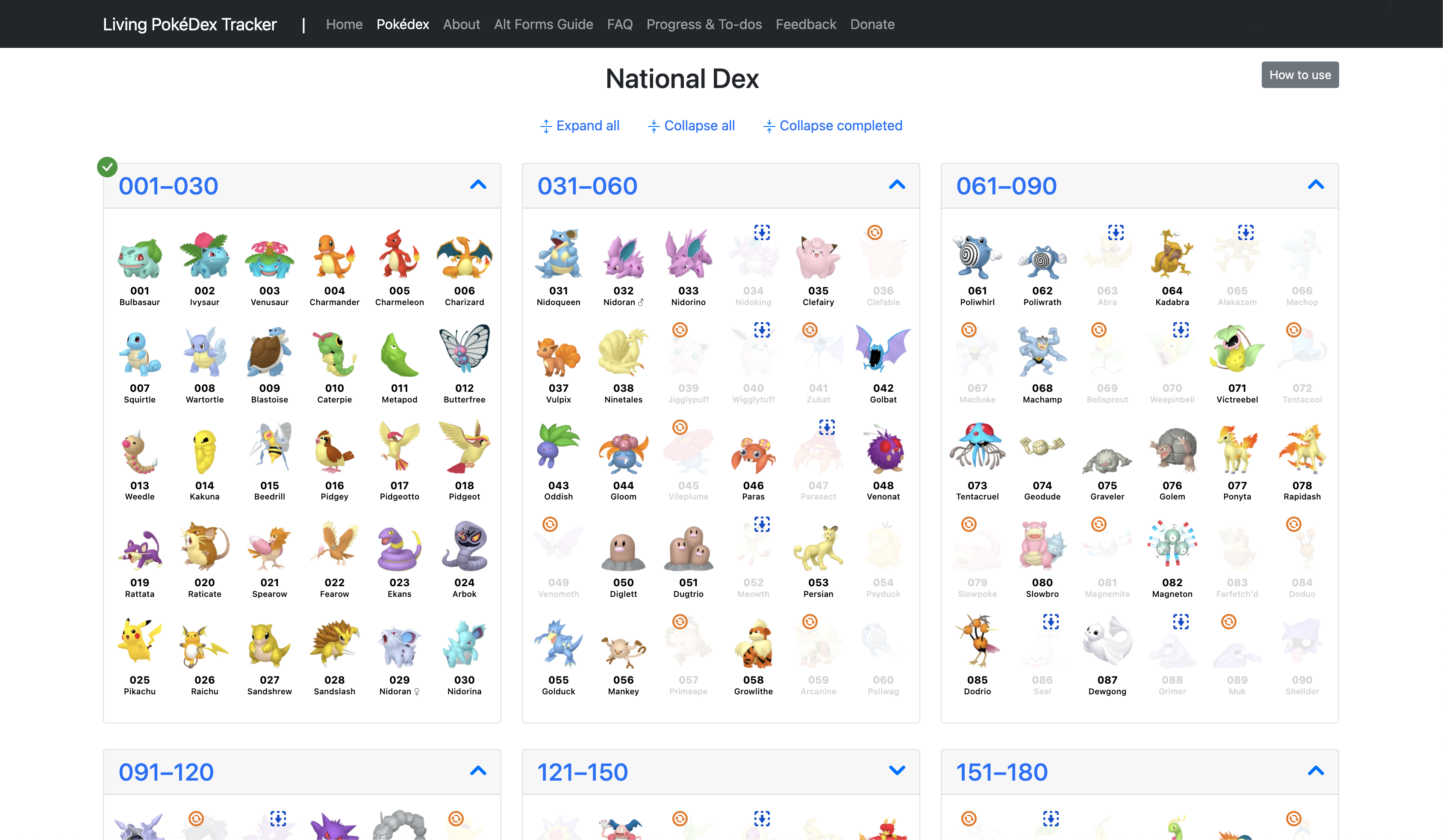 Living PokéDex Tracker